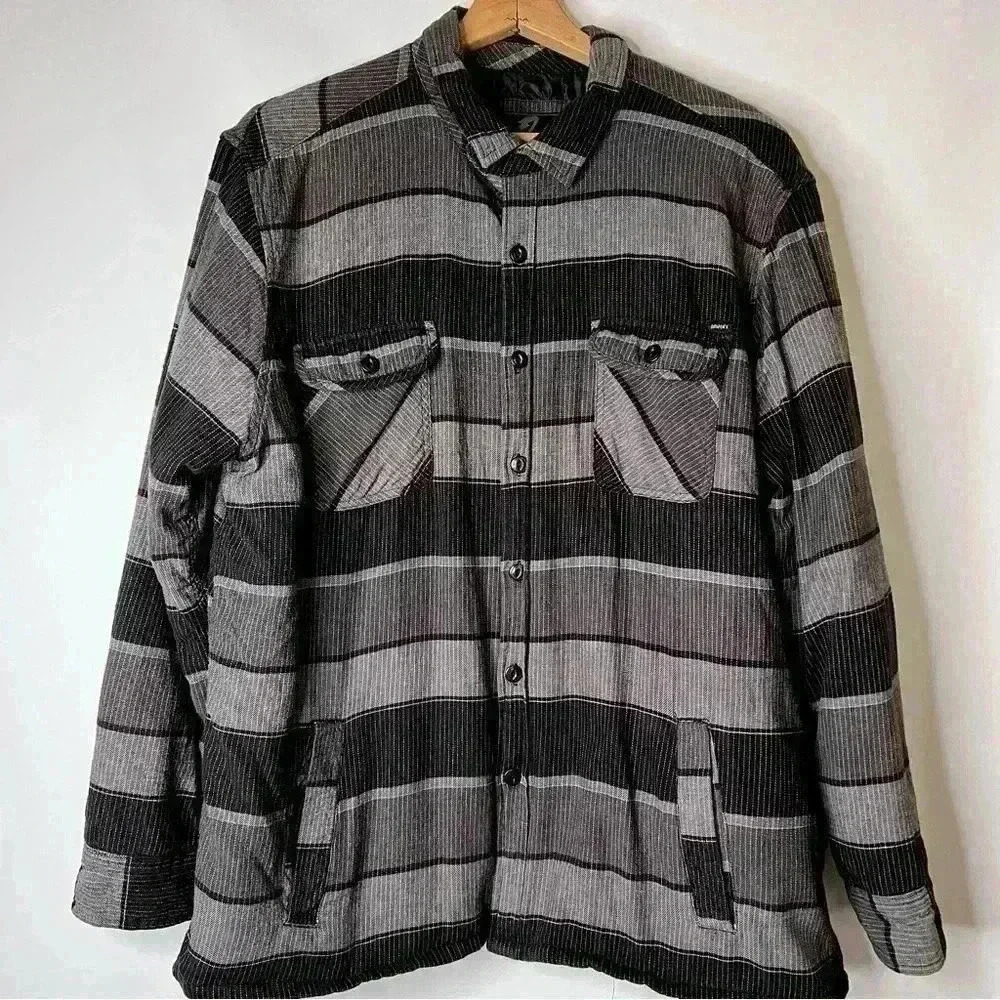 Amplify Mens Grey Button Down Long Sleeve Shirt Size XXL